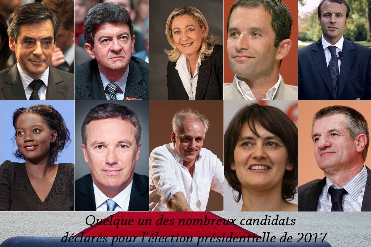 Quelque un des candidats pour l election presidentielle de 2017