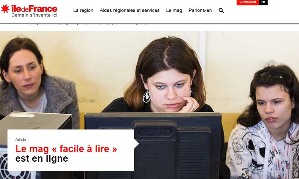 Haut de presentation du nouveau magazine facile a lire en region ile-de-france
