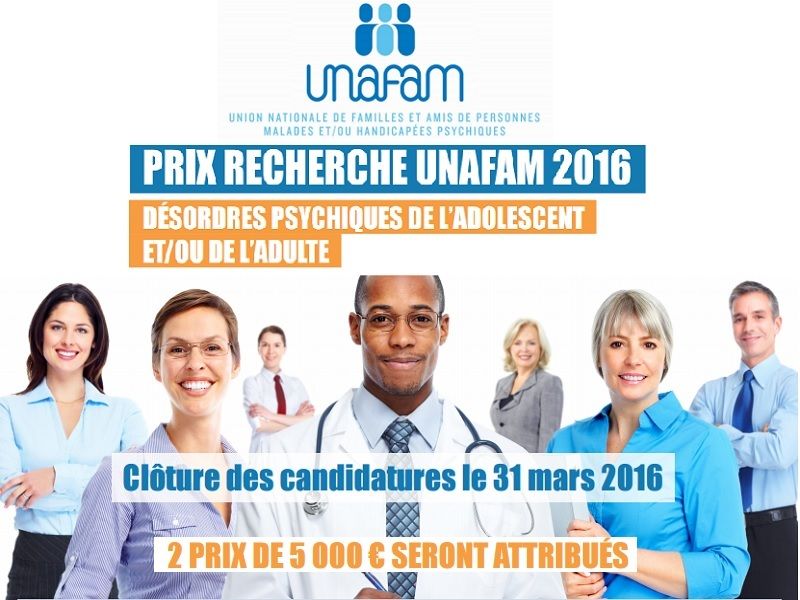 Affiche partiel du Prix recherche UNAFAM 2016