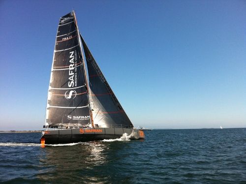 Le voilier le Safran lors de la course de 1300 miles en solitaire le 23 mai 2012