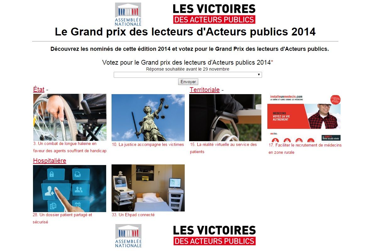 Concours acteur public initiative 2014