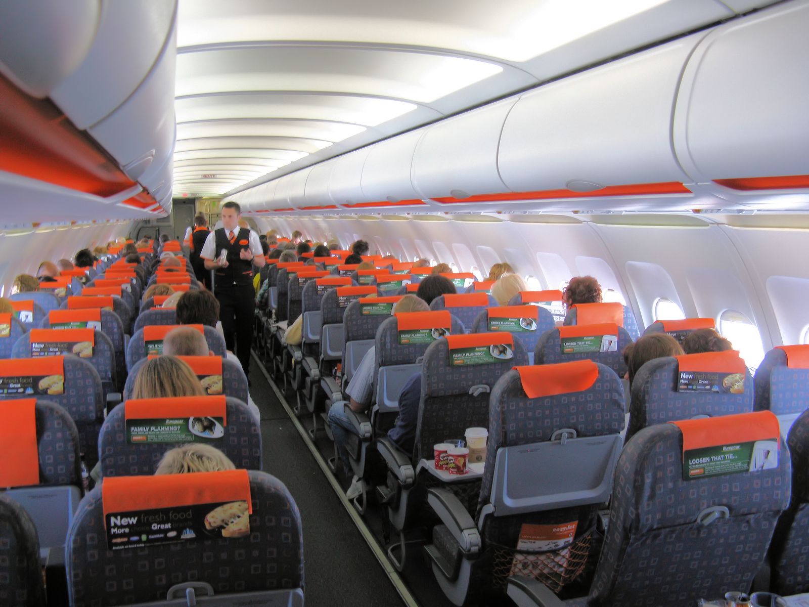 Compagnie Easyjet intérieur vol A 319