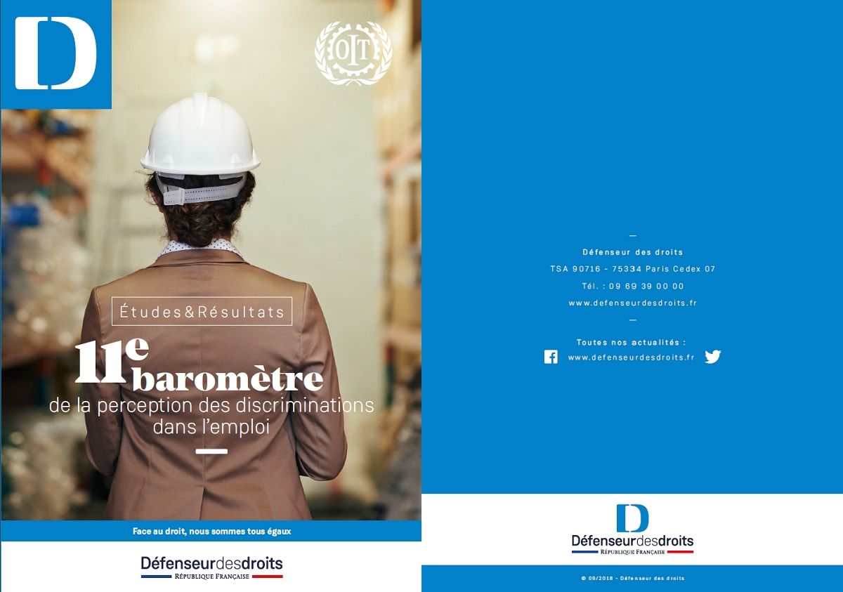 Couverture du 11e Barometre de la perception des discriminations dans l'emploi )© Défenseur des droits 2018